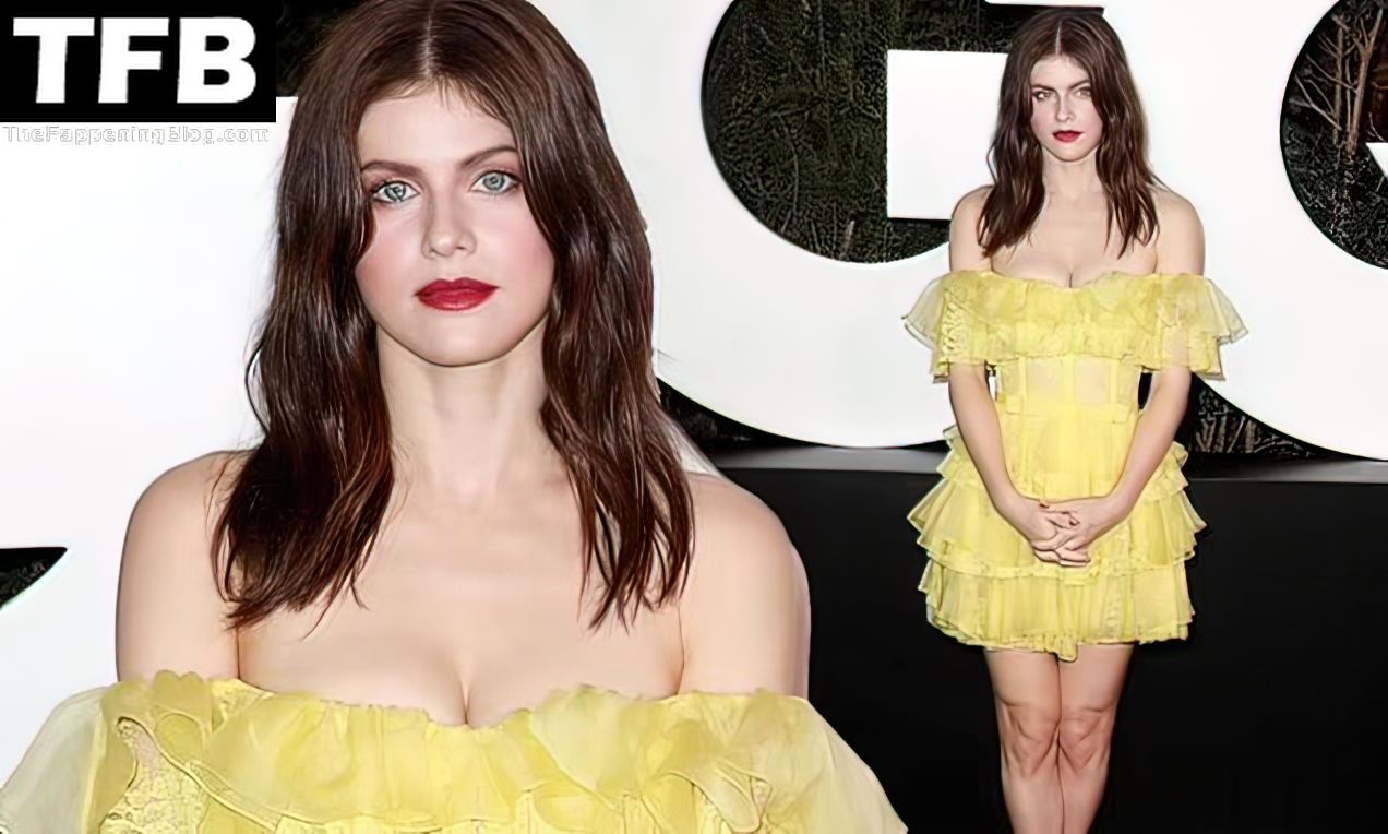 Alexandra Daddario Looks Hot in a Yellow Dress at the GQ Men of the Year Party (49 Photos)