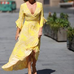 Amanda Holden Displays Her Pokies in a Yellow Dress 67 Photos
