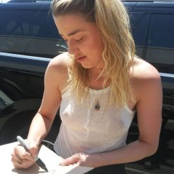 Amber Heard Braless 3 Photos