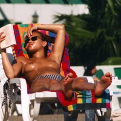 Angela Griffin Is Sunbathing on the Beach 7 Nude Photos