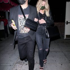 Ashley Benson Holds Onto a Friend as She Leaves a Night Out at Delilah 11 Photos