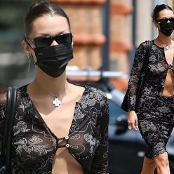 Bella Hadid Flashes Her Nude Tits in NYC 52 Photos