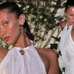 Bella Hadid Poses in a See Through Dress 8 Photos Updated