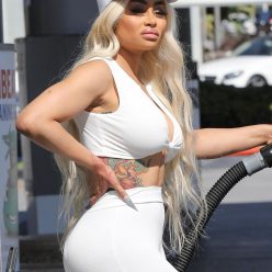 Blac Chyna Rocks an All white Look While out Pumping Her Own Gas 51 Photos