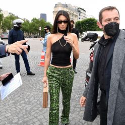 Braless Bella Hadid Arrives at the Men8217s Fashion Shows in Paris 82 New Photos
