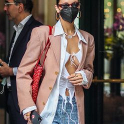 Braless Bella Hadid Steps Out of the George V Hotel With a Friend 51 Photos