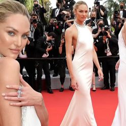 Braless Candice Swanepoel Stuns on the Red Carpet at the 74th annual Cannes Film Fes