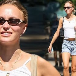 Braless Lily Rose Depp Walks With a Friend in NYC 25 Photos
