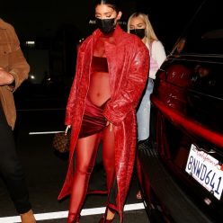 Busty Kylie Jenner Stands Out in Red in WeHo 11 Photos