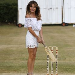 Caught Out with Legs Before a Wicket Lizzie Cundy at Sir Tim Rices Cricket Charity Match 62