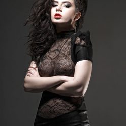 Charli XCX Naked See Through Clothes