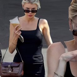 Charlotte McKinney Dons Cute LBD During a Coffee Break in Los Angeles 10 Photos