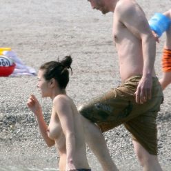 China Chow Goes Topless At The Beach 28 Photos