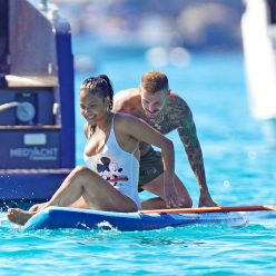 Christina Milian Is Seen on a Boat During Holidays in St Tropez 25 Photos