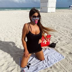 Claudia Romani Models for Face Masks by Ben The Rules in Miami Beach 10 Photos