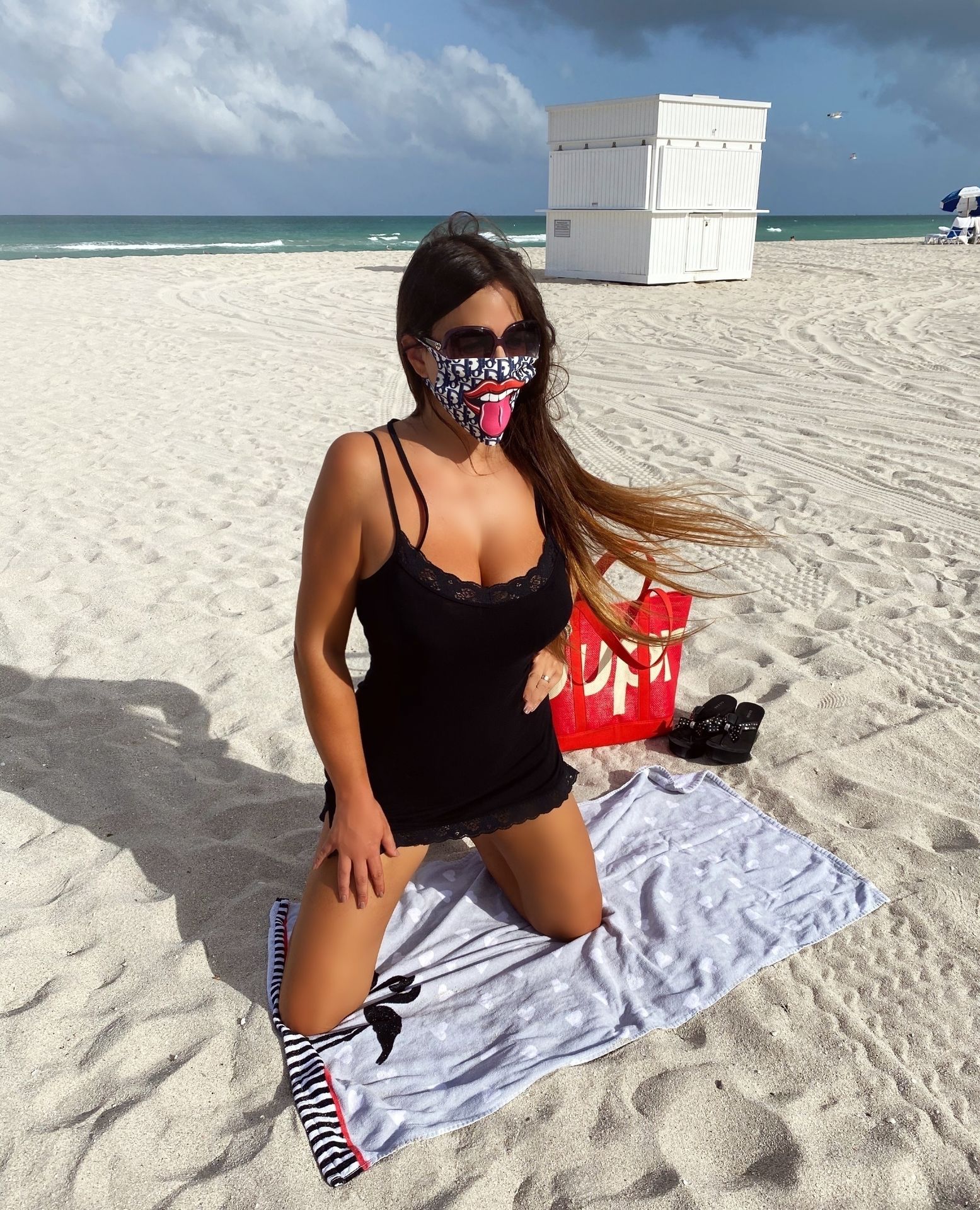 Claudia Romani Models for Face Masks by Ben The Rules in Miami Beach (10 Photos)