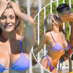 Courtney Stodden Flashes Her Areolas as She Enjoys a Day in the Pool 22 Photos