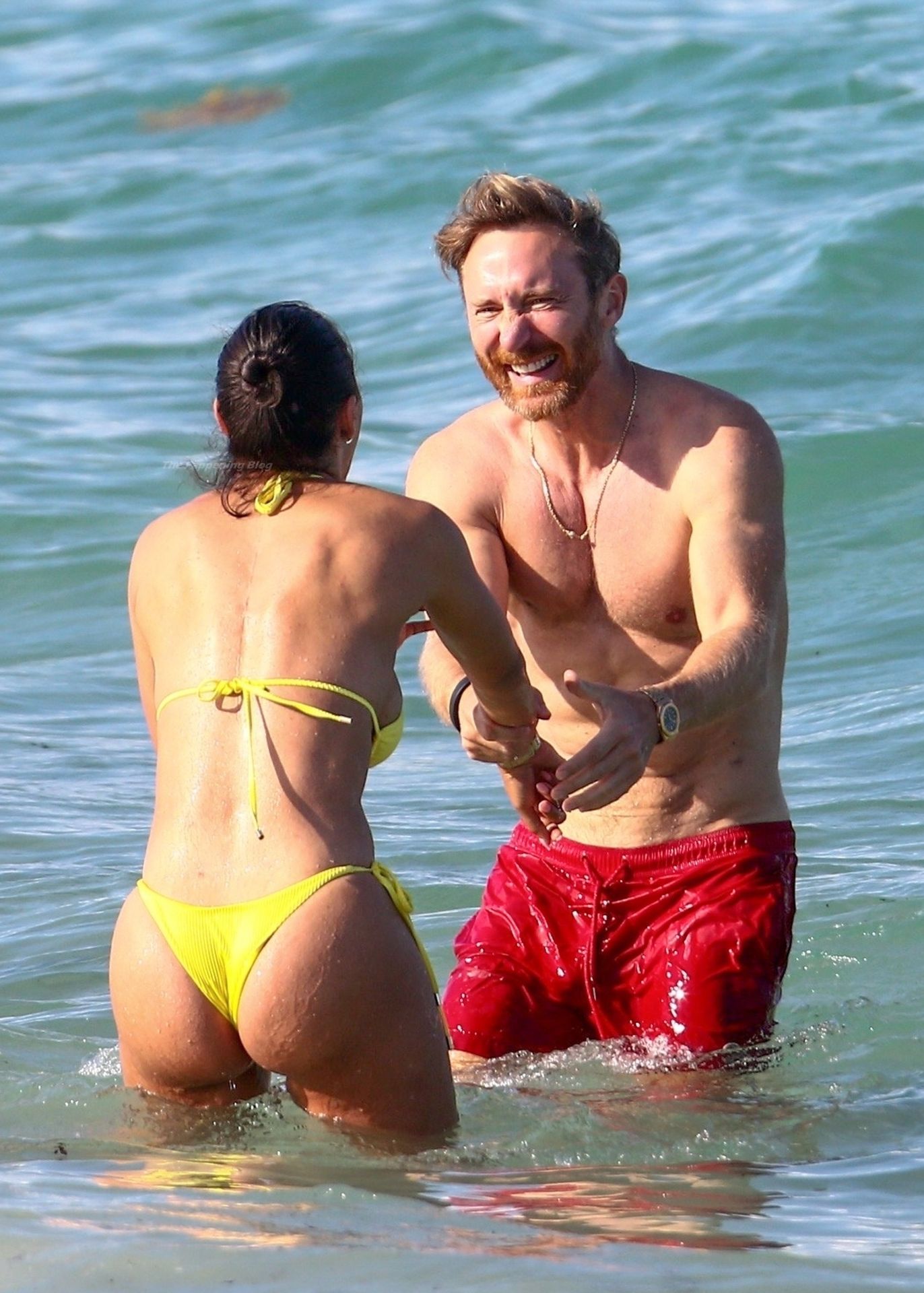 David Guetta  Jessica Ledon Enjoy a Romantic Afternoon on Miami Beach (28 Photos)