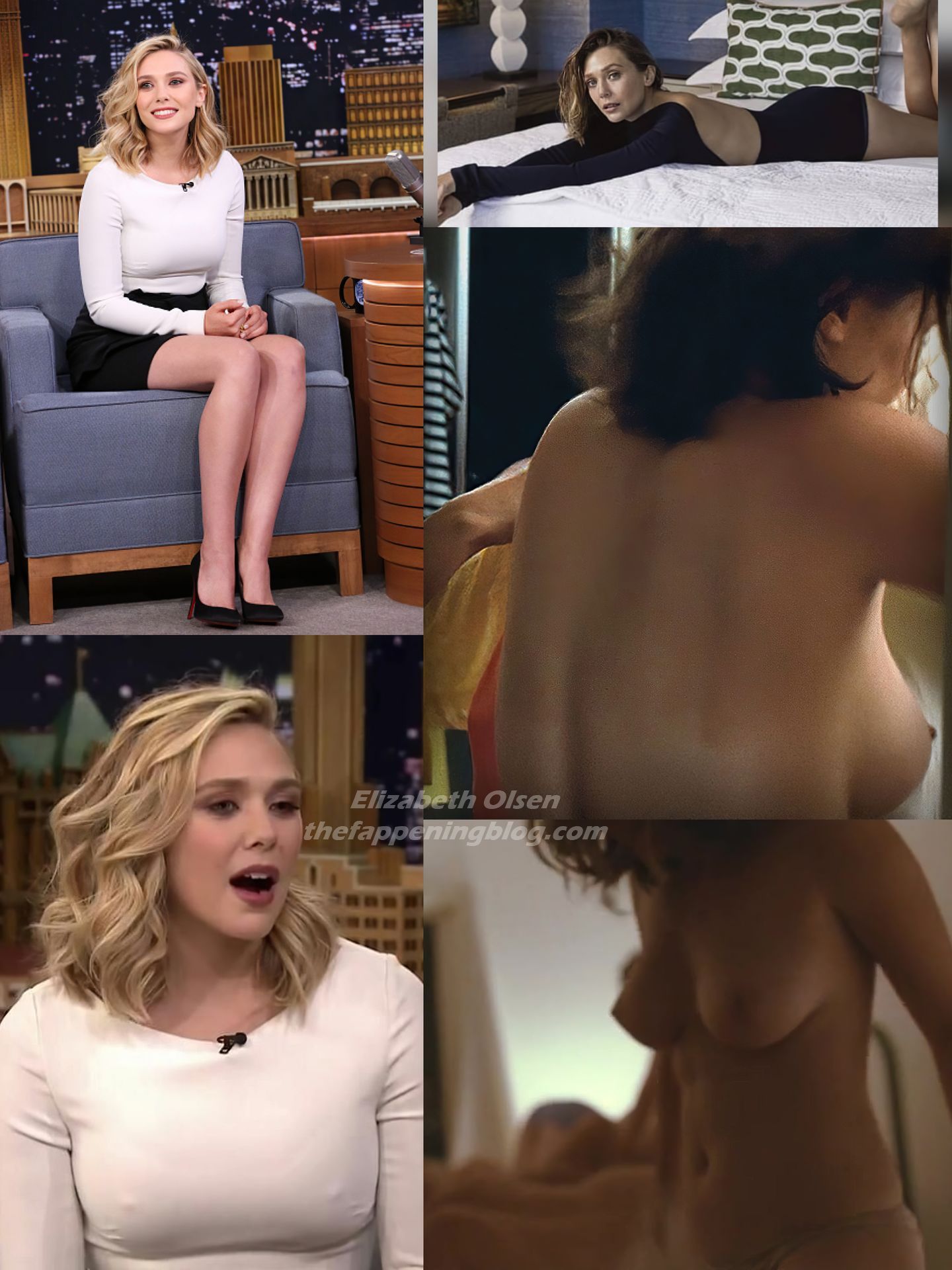 Elizabeth Olsen Nude  Sexy (1 Collage Photo)