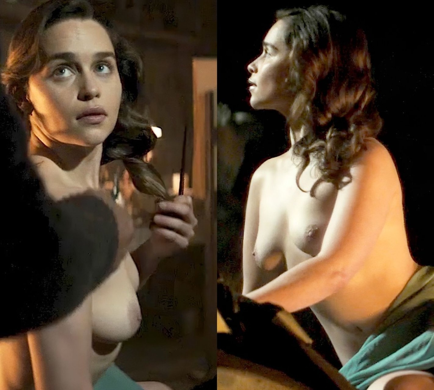 Emilia Clarke Nude - Voice from the Stone (2 Pics + Brightened and Enhanced HD Video)