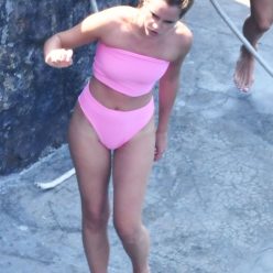 Emma Watson Leads the Way in Her Striking Pink Swimsuit Out on Holiday in Positano 16 Photos