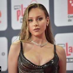 Ester Exposito Flaunts Nice Cleavage at the Platino Awards 6 Photos Video