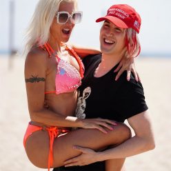 Frenchy Morgan Joins Ricky Rebel for Coffee and a Walk on the Beach 53 Photos
