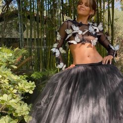Halle Berry Poses in a See Through Dress 6 Photos