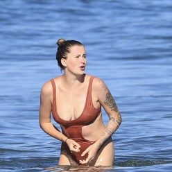 Ireland Baldwin Frolics in the Water as She Stuns in a Red One Piece 70 New Photos
