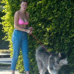 Ireland Baldwin Takes Her Dog for a Walk Around Her Neighborhood 13 Photos