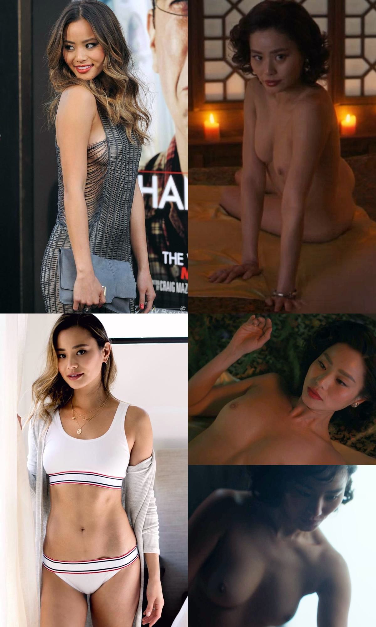 Jamie Chung Nude & Sexy (1 Collage Photo)