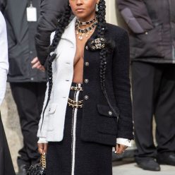 Janelle Monae Shows Her Tits at the Chanel Show 54 Photos