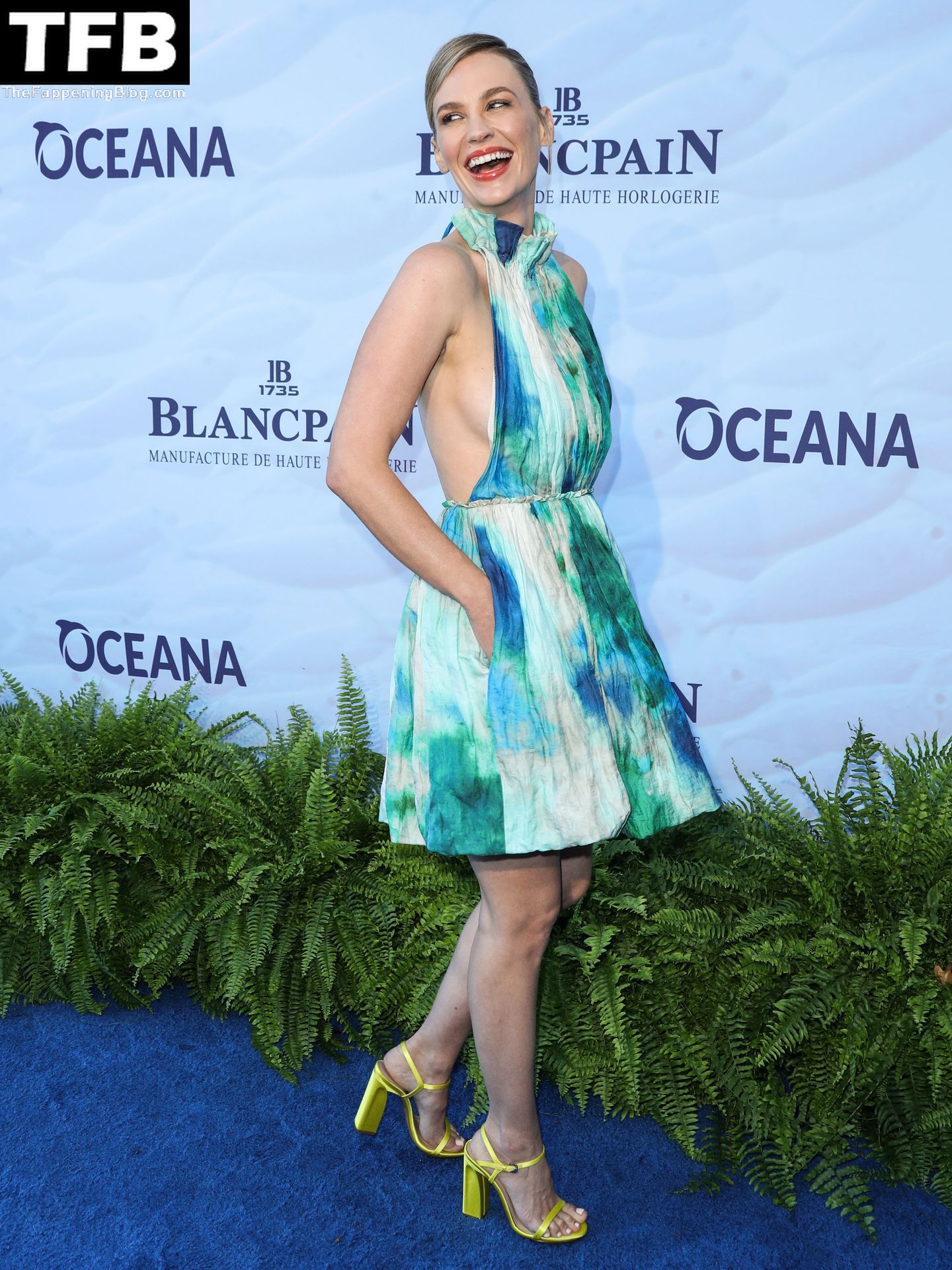 January Jones Poses Braless at the 14th Annual Oceana SeaChange Summer Party (30 Photos)
