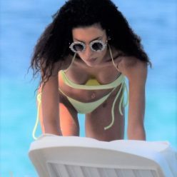 Jessica Aidi Verratti Shows Off Her Slender Figure in a Green Bikini in Saint Tropez 56 Photos