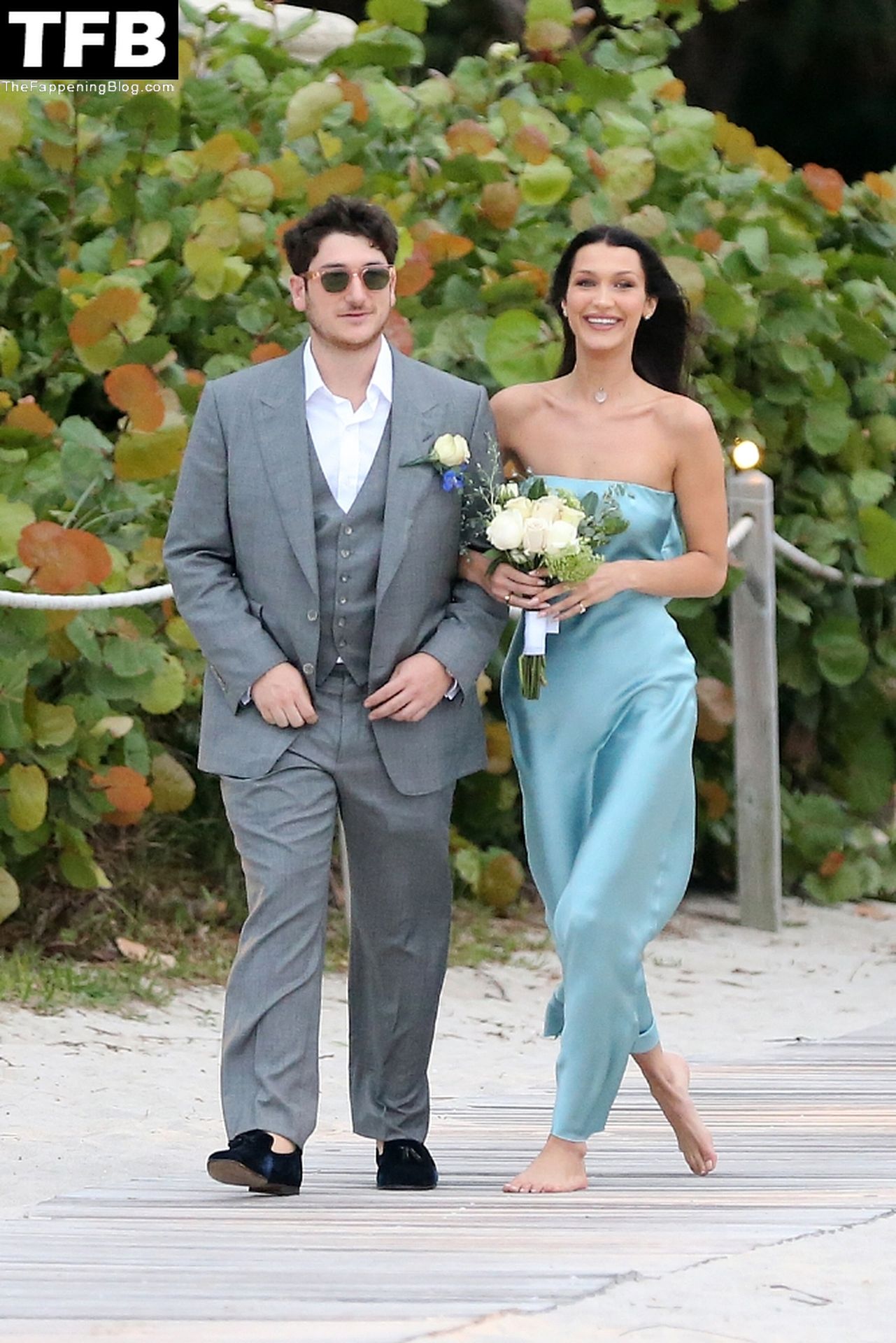 Kendall Jenner & Bella Hadid Look Radiant as Barefoot Bridesmaids at a Beach Wedding in Miami (90 Photos)