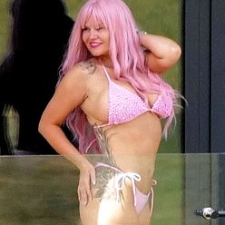 Kerry Katona Dons Her Sexy Skimpy Pink Bikini and Snapped by a Boyfriend in Faversham 43 Photo