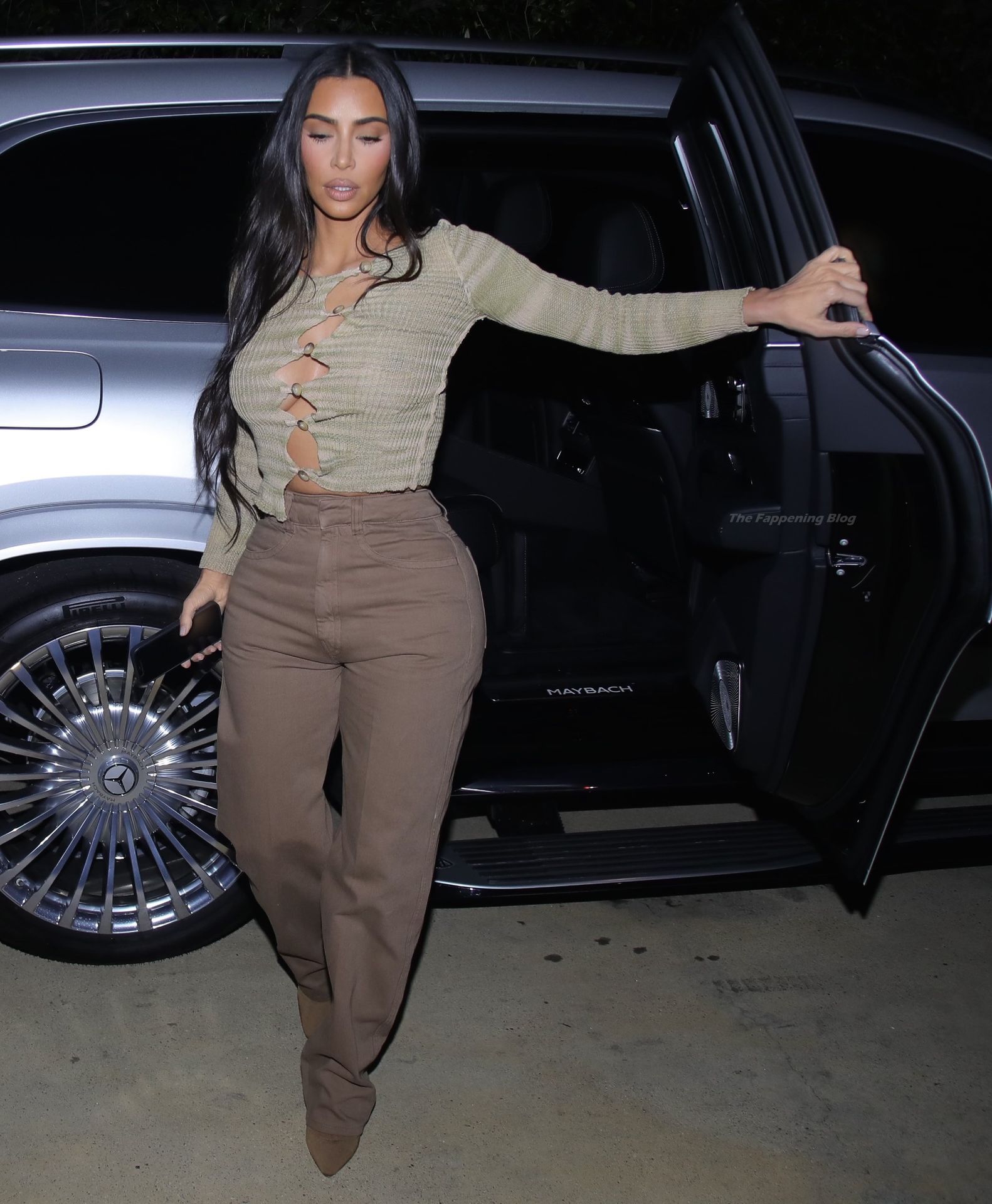 Kim Kardashian Goes Braless as She Heads Out to Dinner at La Scala in Beverly Hills (13 Photos)