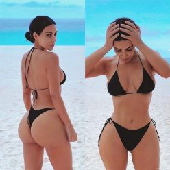 Kim Kardashian Poses in a Bikini 3 Photos