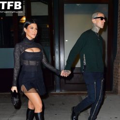 Kourtney Kardashian 038 Travis Barker Step Out For Dinner at Zero Bond in NYC 46 Photos