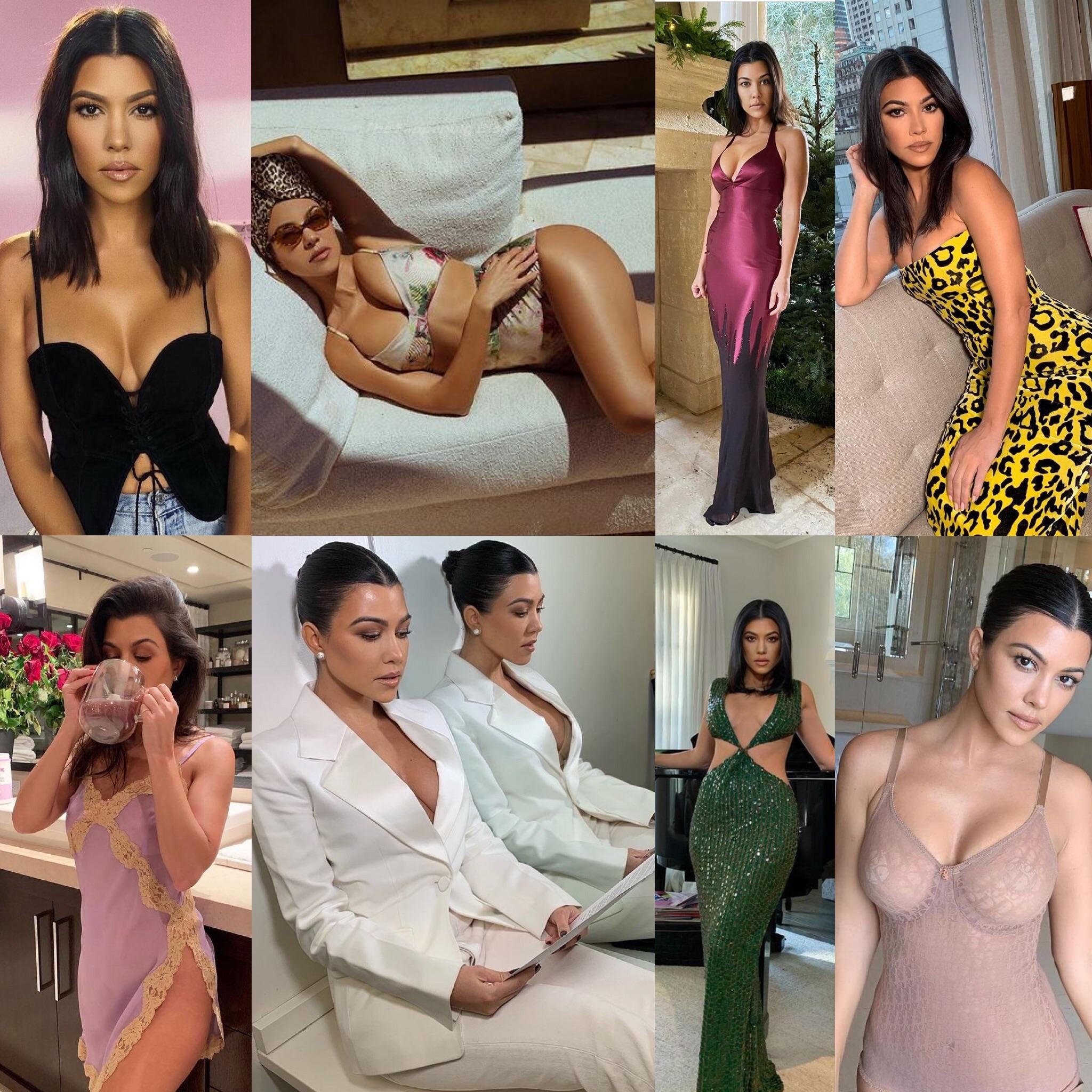 Kourtney Kardashian Sexy (3 Collage Photos)