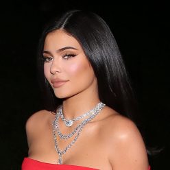 Kylie Jenner Looks Stunning In A Full Length Red Dress 14 Photos