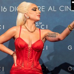 Lady Gaga Shows Off Her Sexy Tits at the Premiere of the Film 8216House of Gucci8217 in Mi