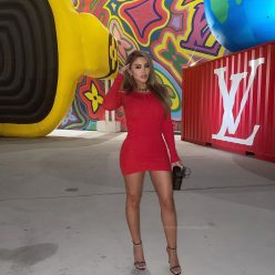 Larsa Pippen Looks Sexy in a Red Mini Dress in Miami 20 Photos