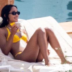 Laura Harrier is Pictured Relaxing on Holiday with Sam Jarou in Positano 33 Photos