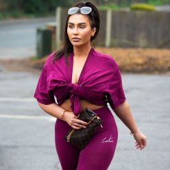 Lauren Goodger Is Seen Leaving Her Home Yesterday to Go for a Run in Essex 6 Photos