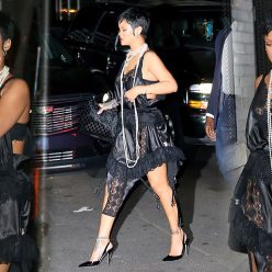 Leggy Rihanna Heads to Dinner at Carbone Italian Restaurant in NYC 18 Photos Updated