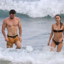 Liam Hemsworth Shows Off His Ripped Beach Bod During A Morning Swim With Gabr
