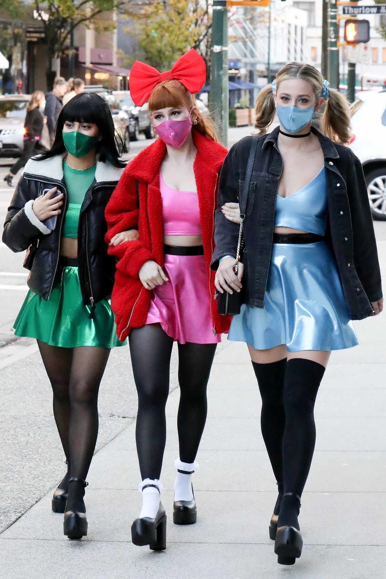 Lili Reinhart, Camila Mendes & Madelaine Petsch Dress Up as the Powerpuff Girls for Halloween (36 Photos)