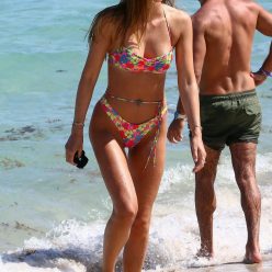 Lorena Rae Wears a Colorful Floral Bikini on the Beach in Miami 38 Photos