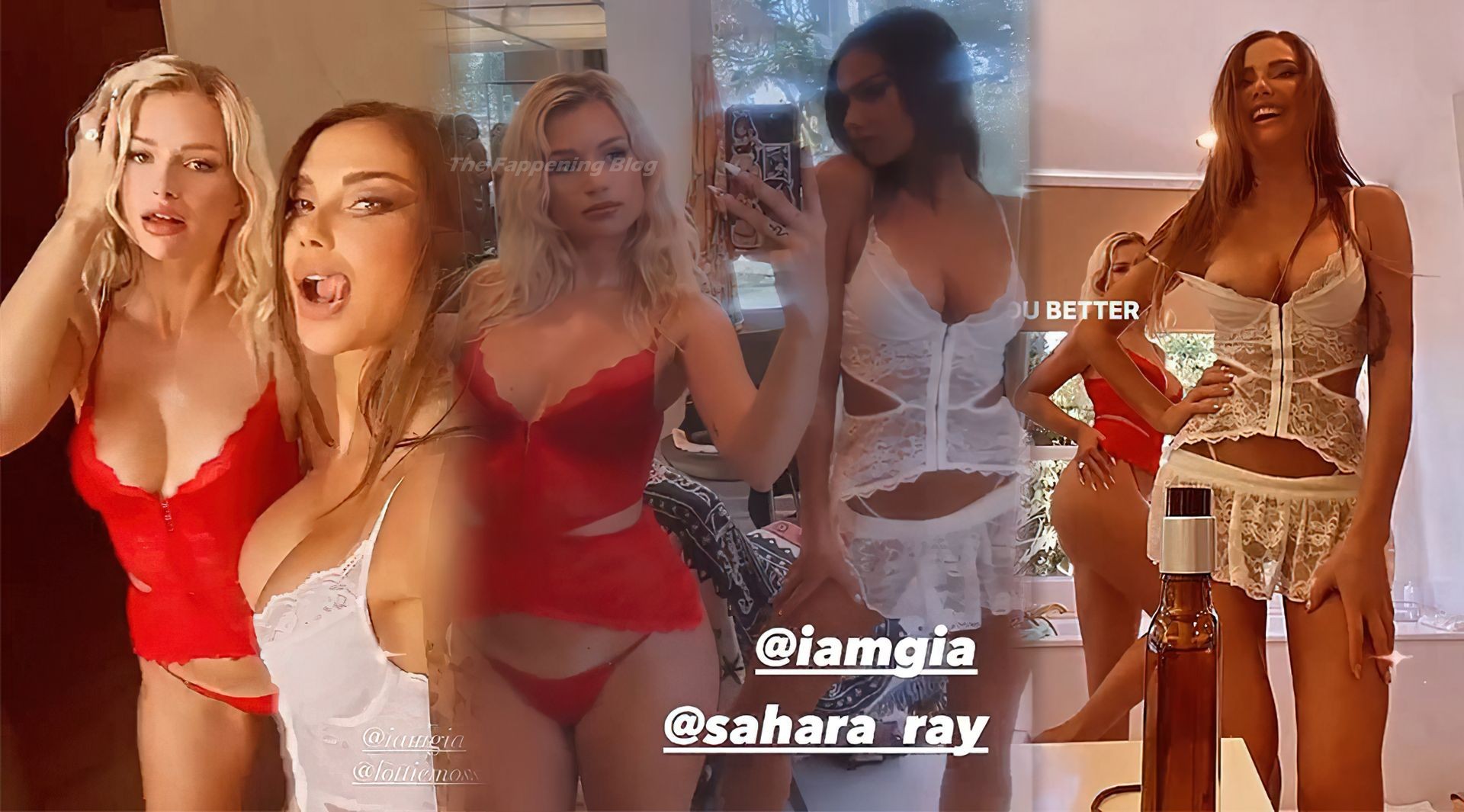 Lottie Moss & Sahara Ray Show Their Tits in Lingerie (14 Pics + Video)